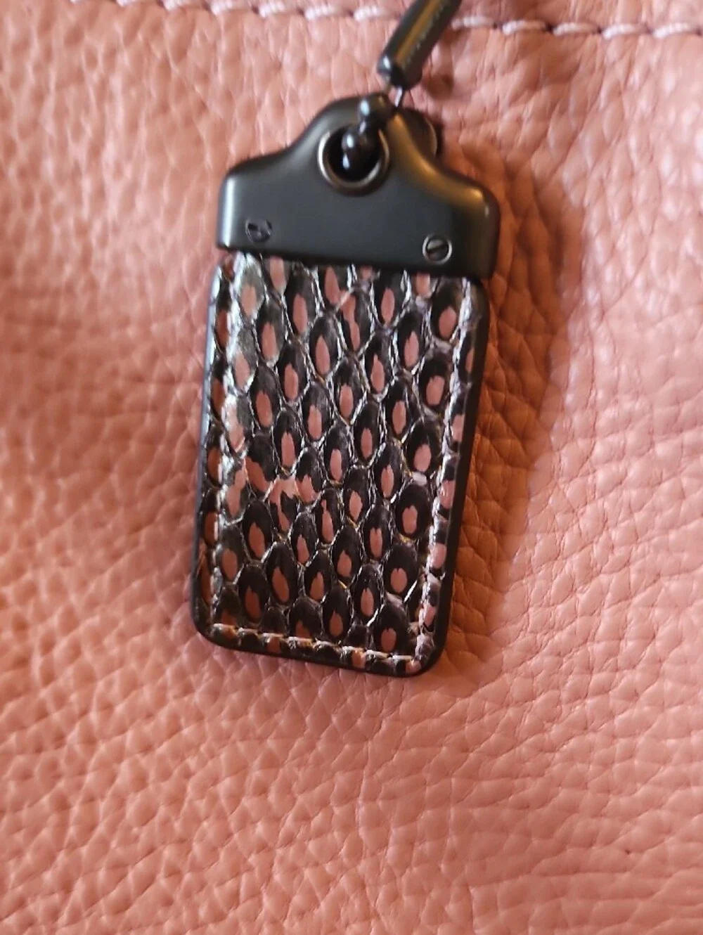 Coach 1941 Rogue 25  In Melon. Pebbled Leather with Genuine Snakeskin Handles.
